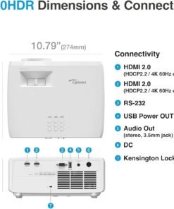 Optoma HZ40HDR Laser Full HD Projector 8 614Z9Qanq1L. AC SL1500