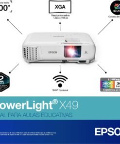 Epson PowerLite X49 4400 Lumens XGA Projector 15 61WOCOsdaRL. AC SL1251