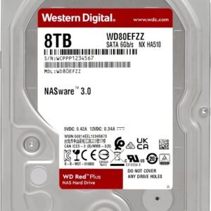 Western Digital WD80EFZZ Red Plus 8TB NAS hard drive for RAID storage