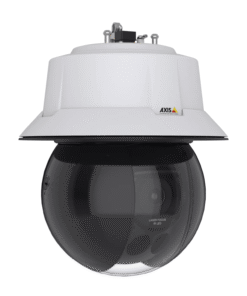 AXIS Q6315-LE 2MP Outdoor PTZ Dome Camera with laser focus, IR LEDs, and rugged design for high-performance surveillance in extreme environments.