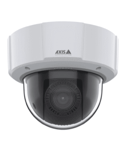 AXIS M5526-E outdoor PTZ camera with 4MP resolution and 10x optical zoom.