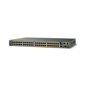 Front view of Cisco Catalyst 2960S-48TS 48-Port Gigabit Ethernet Switch