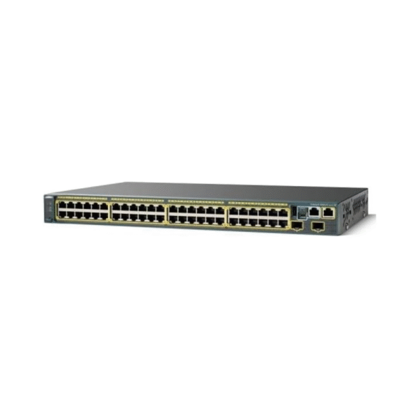 Front view of Cisco Catalyst 2960S-48TS 48-Port Gigabit Ethernet Switch