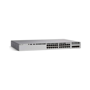 Cisco Catalyst C9200L-24P-4G-E 24-port managed PoE+ switch with 4 SFP uplinks.