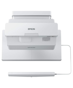 Epson BrightLink 725Wi ultra short throw 3LCD projector setup on classroom wall