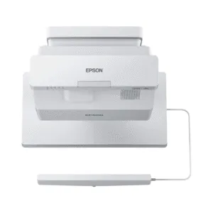 Epson BrightLink 725Wi ultra short throw 3LCD projector setup on classroom wall