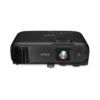 White Epson PowerLite 1288 Full HD 1080p Projector projecting a high-definition business presentation in a bright corporate meeting room.