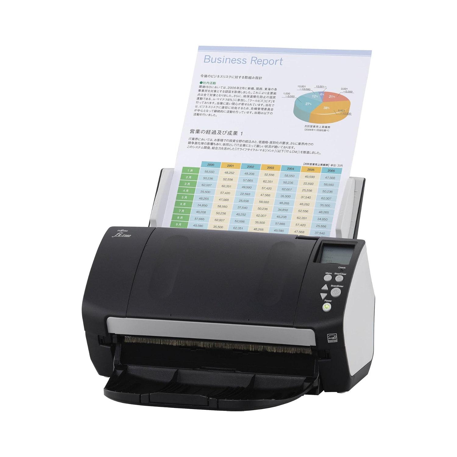 Front view of the Fujitsu fi-7160 professional duplex document scanner.
