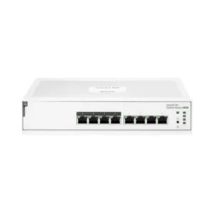 HPE Networking Instant On Switch Series 1830 8-Port Gb Smart-Managed Layer 2 Ethernet Switch with PoE | 8X 1G | 4X CL4 PoE (65W) | Fan-Less | US Cord (JL811A#ABA)