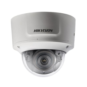 Hikvision DS-2CD2785G0-IZS 8MP dome camera installed outdoors