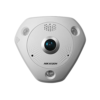 Hikvision DS-2CD6365G0E-IVS 6MP fisheye dome camera mounted on ceiling