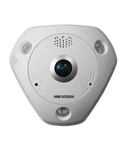Hikvision DS-2CD6365G0E-IVS 6MP fisheye dome camera mounted on ceiling