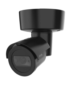 Axis M2035-LE outdoor bullet camera with built-in IR and weatherproof IK08 casing.