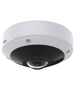 AXIS M3057-PLVE 6MP panoramic dome camera with 360-degree view and IK10 casing.