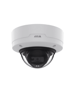AXIS M3215-LVE outdoor dome camera with 1080p resolution and IK10 impact resistance.