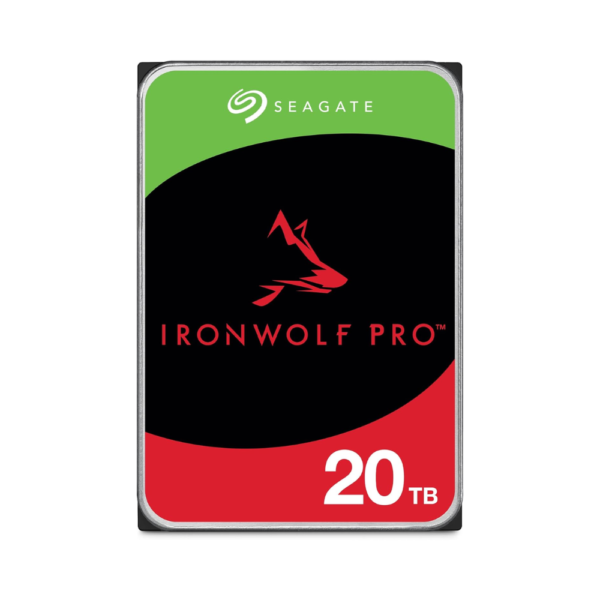 Seagate IronWolf Pro, 20 TB, Enterprise NAS Internal HDD –CMR 3.5 Inch, SATA 6 Gb/s, 7,200 RPM, 256 MB Cache for RAID Network Attached Storage (ST20000NT001)