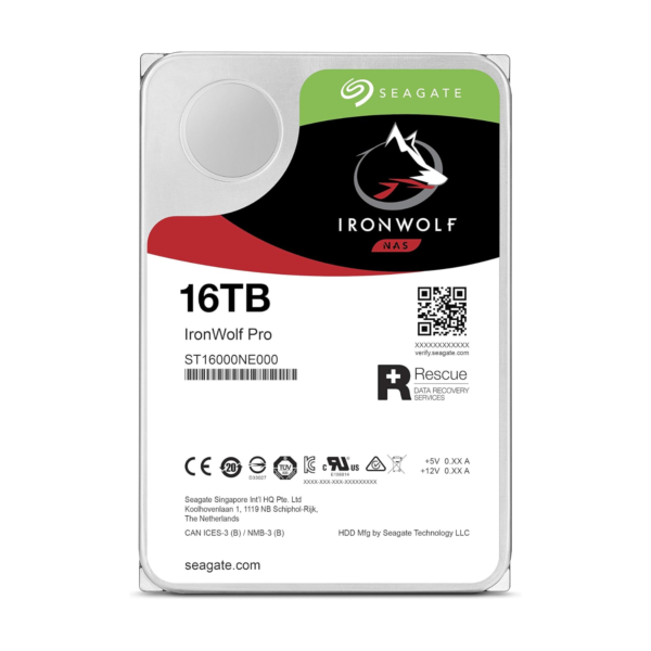 Seagate IronWolf Pro ST16000NE000 16 TB Hard Drive - 3.5" Internal - SATA (SATA/600), Mechanical Hard Disk
