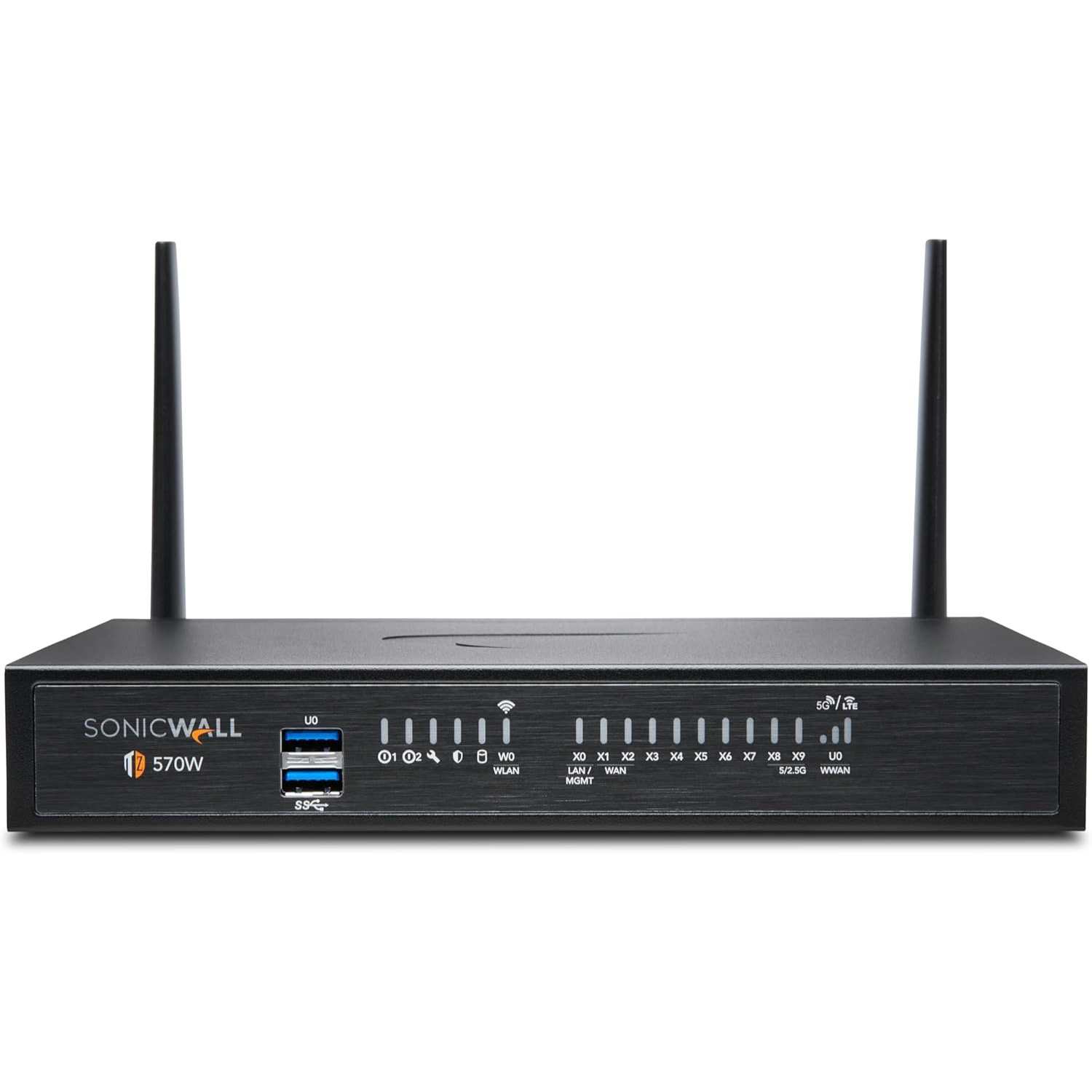 SonicWall TZ570 firewall with integrated Wi-Fi and multi-gigabit ports