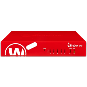 WatchGuard Firebox T40 firewall security appliance with next-gen network protection, VPN support, intrusion prevention, and advanced SMB cybersecurity features