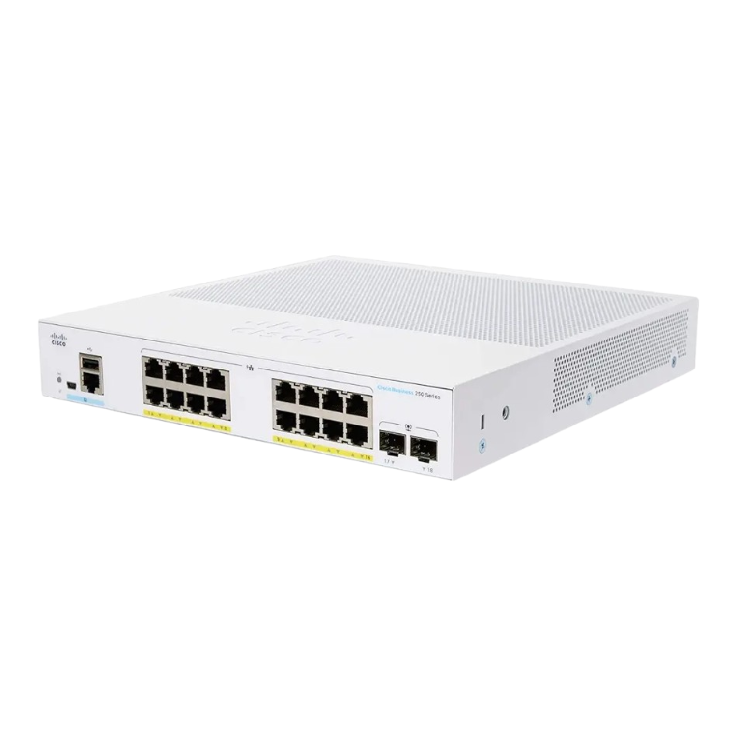 Cisco CBS250-16P-2G 16-Port Gigabit PoE+ Smart Managed Switch