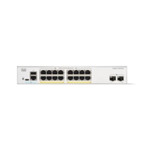 Cisco Catalyst C1300-16P-2G managed switch with 16 PoE+ ports and 2 SFP uplinks