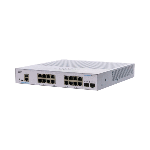 Cisco CBS250-16T-2G 16-Port Gigabit Smart Switch with SFP Uplinks