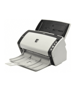 Front view of a white Fujitsu fi-6130Z sheetfed office scanner.