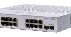 Cisco Business CBS250-16T-2G 16-Port Gigabit smart managed switch with 2 SFP uplink ports