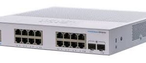 Cisco Business CBS250-16T-2G 16-Port Gigabit smart managed switch with 2 SFP uplink ports