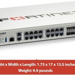 FortiGate-200F Firewall offers advanced protection with 18 GE RJ45 ports, 8 GE SFP slots, and 4 10GE SFP+ ports, ideal for mid-sized enterprises.