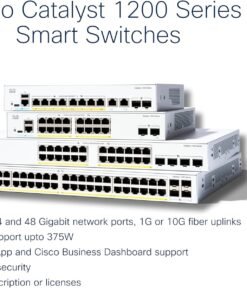 Cisco Catalyst 1200-24T-4X Smart Switch, 24 Port GE, 4x10GE SFP+, Limited Lifetime Protection (C1200-24T-4X)