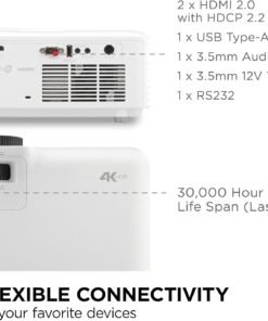 ViewSonic LX700-4K Xbox Projector – 240Hz, HDR 14 61LHndK2SL. AC SL1500