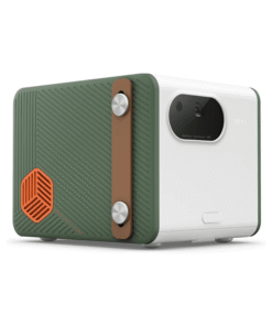 BenQ GS50 1080p smart projector set up outdoors for movies