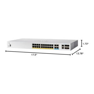Cisco Catalyst 1300-24MGP-4X Managed Switch, 16 Port GE, 8 Port 2.5GE, PoE, 4x10GE SFP+, Limited Lifetime Protection (C1300-24MGP-4X)