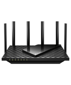 TP-Link Archer AXE75 WiFi 6E tri-band router with 6GHz band, fast speeds, and wide home coverage