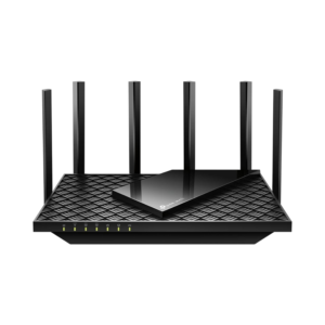 TP-Link Archer AXE75 WiFi 6E tri-band router with 6GHz band, fast speeds, and wide home coverage
