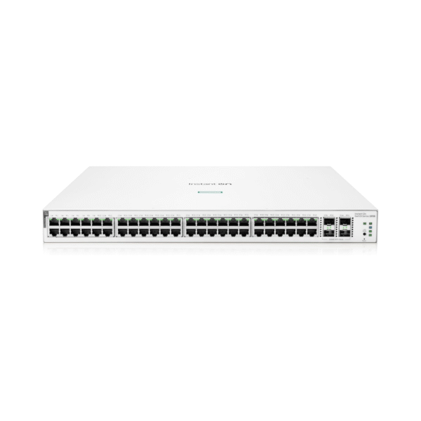 HPE Networking Instant On Switch Series 1930 48-Port Gb Smart-Managed Layer 2+ Ethernet Switch with PoE | 48x 1G | 4X SFP+ | 48x CL4 PoE 370W | US Cord (JL686B#ABA)