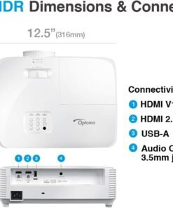Optoma HD28HDR Home Theater Projector 11 61Fwp669nPL. AC SL1300