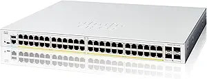 Cisco C1200-48P-4G 48 Port Gigabit PoE Managed Switch with Uplinks