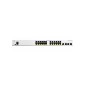 Front view of Cisco Catalyst C1200-24P-4G 24 port PoE switch