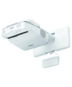 Epson BrightLink 695Wi ultra-short throw projector mounted on a classroom wall.